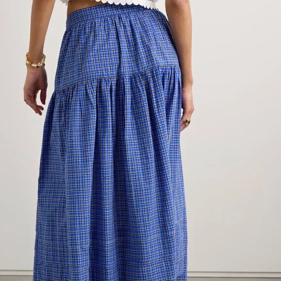 Dôen Sebastiane Skirt in Cassis Check Size XL - Picture 4 of 5